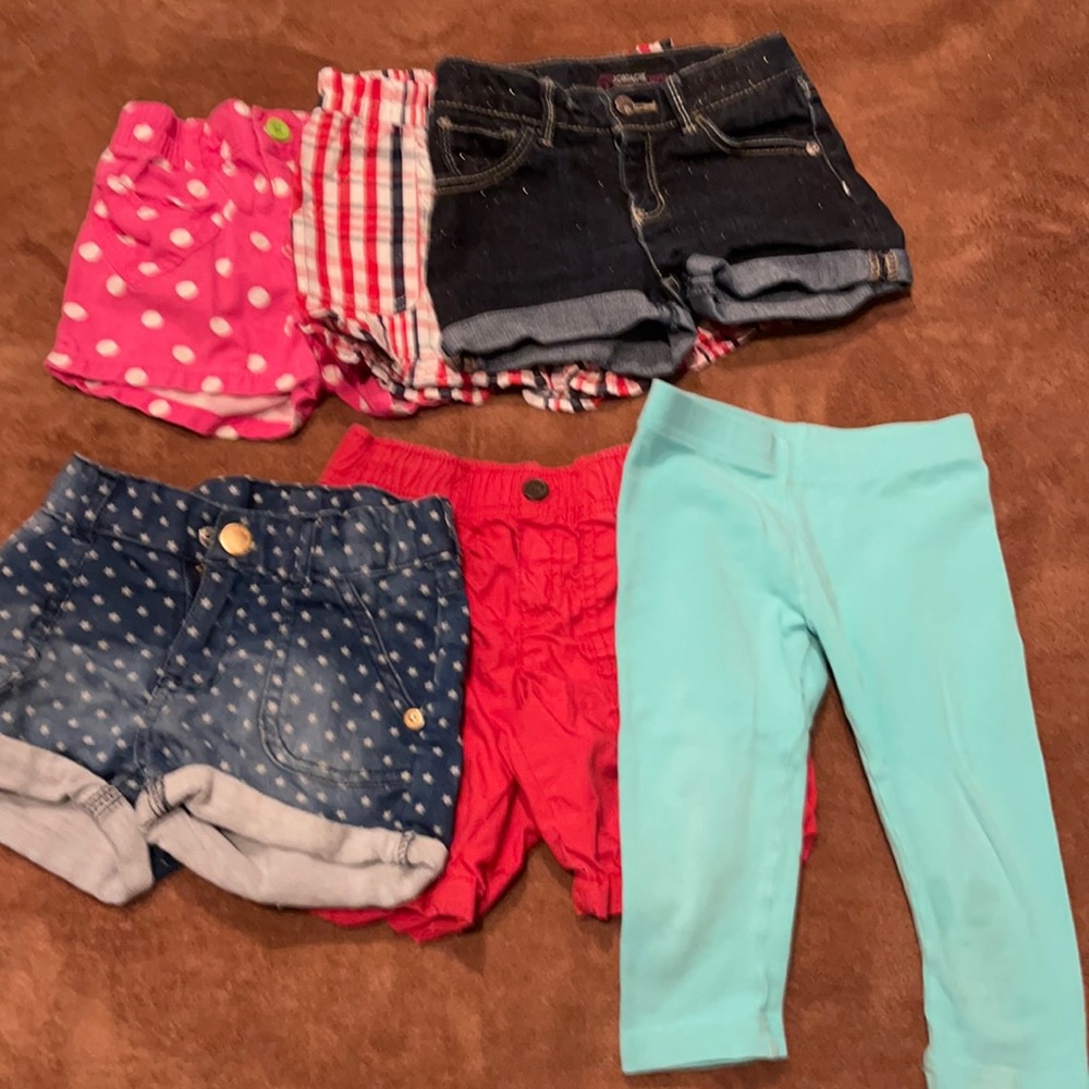 3T girls bottoms bundle - 6 pair, various brands